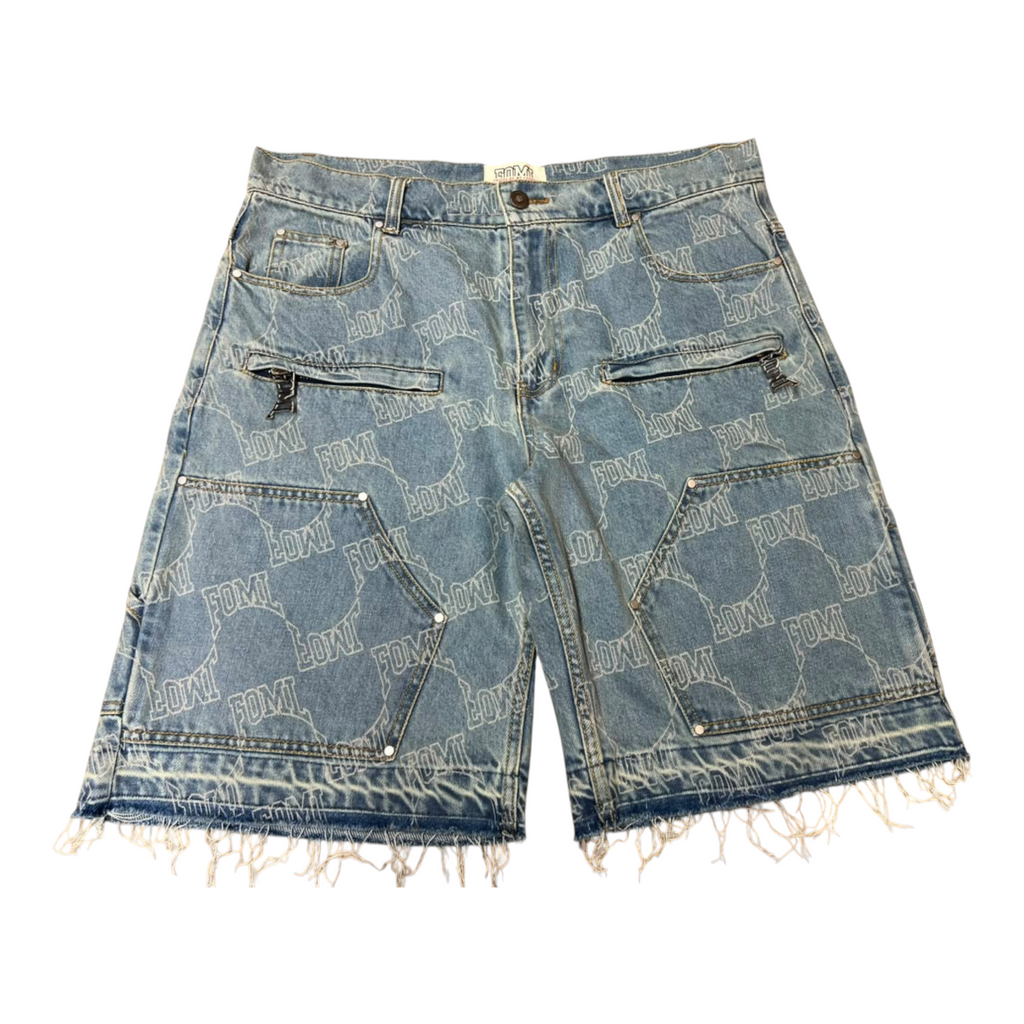 Monogram Denim Shorts